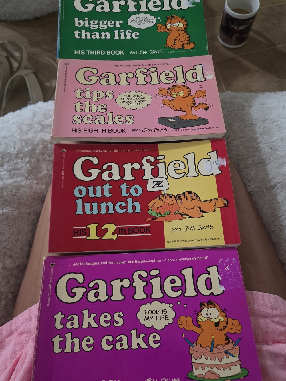 Vintage Garfield Paperbacks - Lot Of 4 Books 70s Jim Davis Comics Strips Funnies